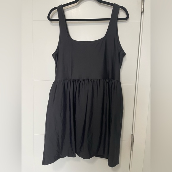 Old Navy Black One-Piece Swimdress with Side Knot - Picture 2 of 4